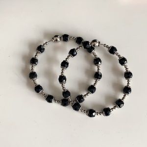 Givenchy beaded bangles (2) with bag NEW